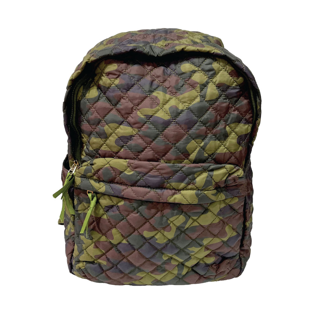 Anna Forest Camo Quilted Book Bag